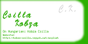 csilla kobza business card
